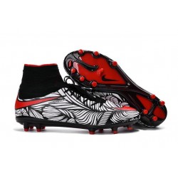 Nike Hypervenom Phantom 2 FG Firm Ground Boots Black White Red