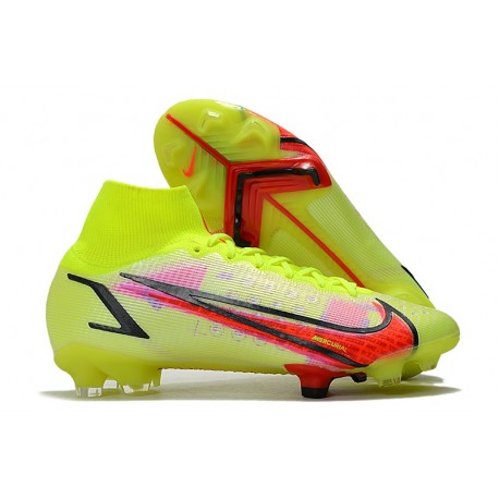Nike Mercurial Superfly VIII Elite FG Volt Bright Crimson Black
