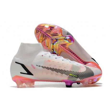 Nike Mercurial Superfly VIII Elite FG White Black Bright Crimson Pink