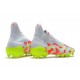 adidas Predator Freak + FG Cleats White Volt Pink