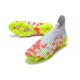 adidas Predator Freak + FG Cleats White Volt Pink