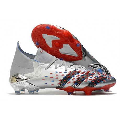 New adidas Predator Freak.1 FG Silver Metallic Core Black Scarlet