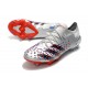 adidas Predator Freak.1 Low FG Silver Metallic Core Black Scarlet