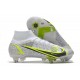 Nike Mercurial Superfly VIII Elite SG Pro White Black Metallic Silver Volt
