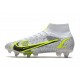 Nike Mercurial Superfly VIII Elite SG Pro White Black Metallic Silver Volt