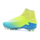 New 2016 Nike Hypervenom Phantom II FG ACC Neymar Cleat Green Blue White