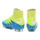 New 2016 Nike Hypervenom Phantom II FG ACC Neymar Cleat Green Blue White