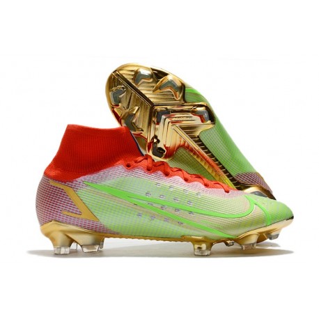 Nike Mercurial Superfly VIII Elite FG Green Red Gold