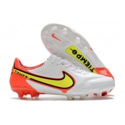 New Nike Tiempo Legend IX Elite FG Motivation - White Volt Bright Crimson