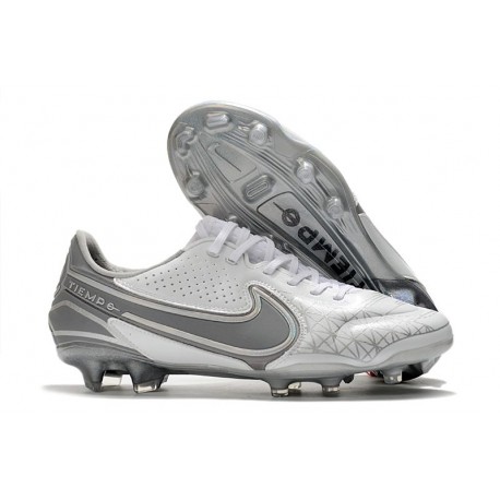 New Nike Tiempo Legend IX Elite FG White Gray