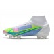 Nike Mercurial Superfly VIII Elite FG White Blue Lime