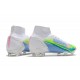 Nike Mercurial Superfly VIII Elite FG White Blue Lime