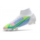 Nike Mercurial Superfly VIII Elite FG White Blue Lime