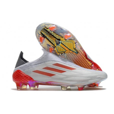 adidas X Speedflow+ FG News WhiteSpark - White Iron Metal Solar Red