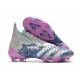 adidas Predator Freak + FG Cleats Silver Blue Pink