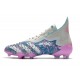 adidas Predator Freak + FG Cleats Silver Blue Pink