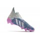 adidas Predator Freak + FG Cleats Silver Blue Pink