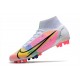 Nike Mercurial Superfly 8 Elite DF AG Dragonfly - White Metallic Silver Dark Raisin