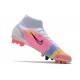 Nike Mercurial Superfly 8 Elite DF AG Dragonfly - White Metallic Silver Dark Raisin