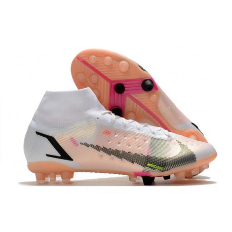 Nike Mercurial Superfly 8 Elite DF AG White Black Bright Crimson Pink Blast