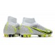 Nike Mercurial Superfly 8 Elite DF AG White Black Metallic Silver Volt