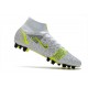 Nike Mercurial Superfly 8 Elite DF AG White Black Metallic Silver Volt