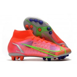 Nike Mercurial Superfly 8 Elite DF AG Bright Crimson Metallic Silver