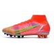 Nike Mercurial Superfly 8 Elite DF AG Bright Crimson Metallic Silver