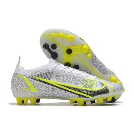 New Nike Mercurial Vapor 14 Elite AG White Black Metallic Silver Volt