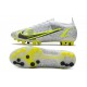 New Nike Mercurial Vapor 14 Elite AG White Black Metallic Silver Volt