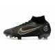 Nike Mercurial Superfly 8 Elite DF FG Shadow - Black Metallic Gold Metallic Silver
