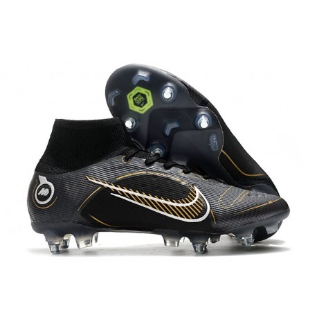 Nike Mercurial Superfly VIII Elite SG Pro Shadow - Black Gold Silver