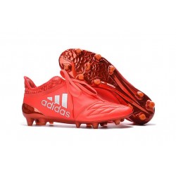 Top adidas X 16+ Purechaos FG Football Cleats Solar Red Silver