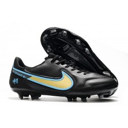 New Nike Tiempo Legend IX Elite FG Black Gold Blue