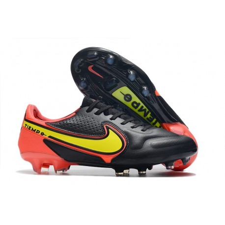 New Nike Tiempo Legend IX Elite FG Black Yellow Red