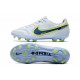 New Nike Tiempo Legend IX Elite FG White Blue