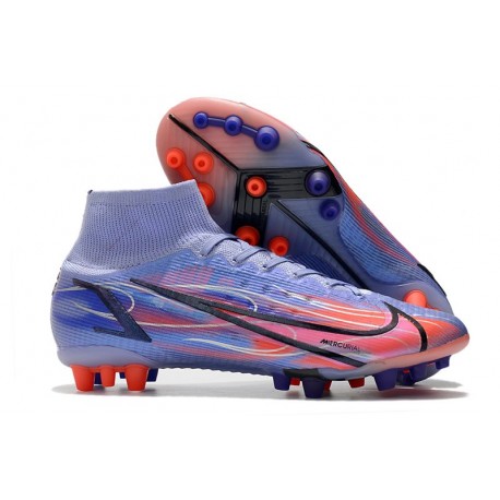 Nike Mercurial Superfly 8 Elite DF AG Nike Mercurial Superfly 8 Elite DF AG Mbappe Light Thistle Metallic Silver
