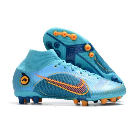 Nike Mercurial Superfly 8 Elite DF AG Blueprint - Chlorine Blue Laser Orange Marina
