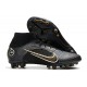 Nike Mercurial Superfly 8 Elite DF AG Shadow - Black Metallic Gold Metallic Silver