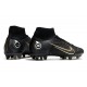 Nike Mercurial Superfly 8 Elite DF AG Shadow - Black Metallic Gold Metallic Silver