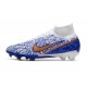 Nike Zoom Mercurial Superfly IX Elite FG Boots White Blue Golden
