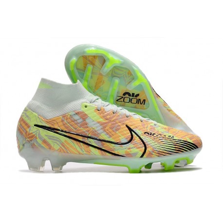 Nike Zoom Mercurial Superfly IX Elite FG Boots Green Dark Blue Orange