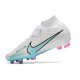 Nike Zoom Mercurial Superfly IX Elite FG Boots White Blue
