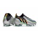 adidas Predator Edge.1 FG Low Cleat Silver Metallic Core Black Solar Yellow