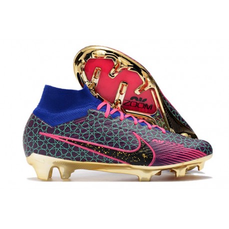 Nike Zoom Mercurial Superfly IX Elite FG Boots Pink Purple Blue