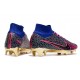 Nike Zoom Mercurial Superfly IX Elite FG Boots Pink Purple Blue