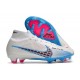 Nike Zoom Mercurial Superfly IX Elite AG White Blue