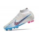 Nike Zoom Mercurial Superfly IX Elite AG White Blue