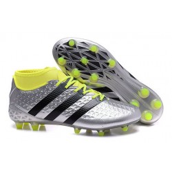 News adidas Ace 16.1 FG Men's Football Shoes Silver Black
