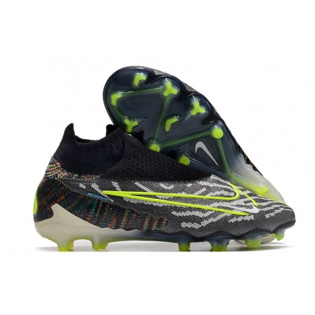 Nike Gripknit Phantom GX Elite Dynamic Fit FG Black Volt White Blue Glow
